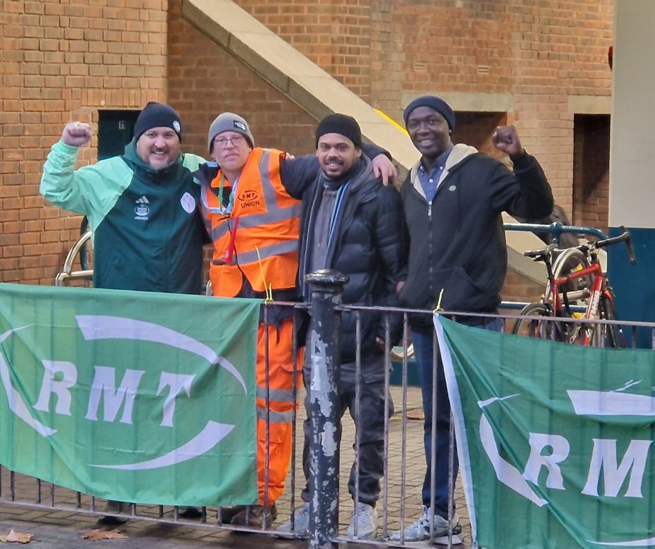 RMT members who clean the DLR and who are employed by Bidvest Noonan are back on the picket lines today - fighting for sick pay.
The current offer: One weeks pay - but ONLY if you're dying!
Share if that's unfair.