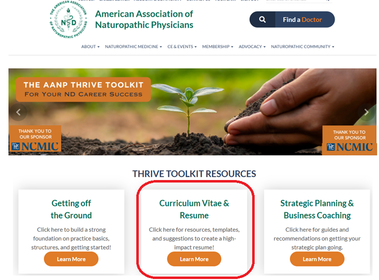 AANP's tweet image. 🎓 New ND grad? Not sure when to use a CV vs. a resume—or how to write one? 📝
Your AANP Thrive Kit has:

✅ Key differences
✅ When to use each
✅ What to include + examples for NDs

🧰 Start here: naturopathic.org/page/Thrive

#NDLife #RecentGrad #CVTips #AANPThriveKit