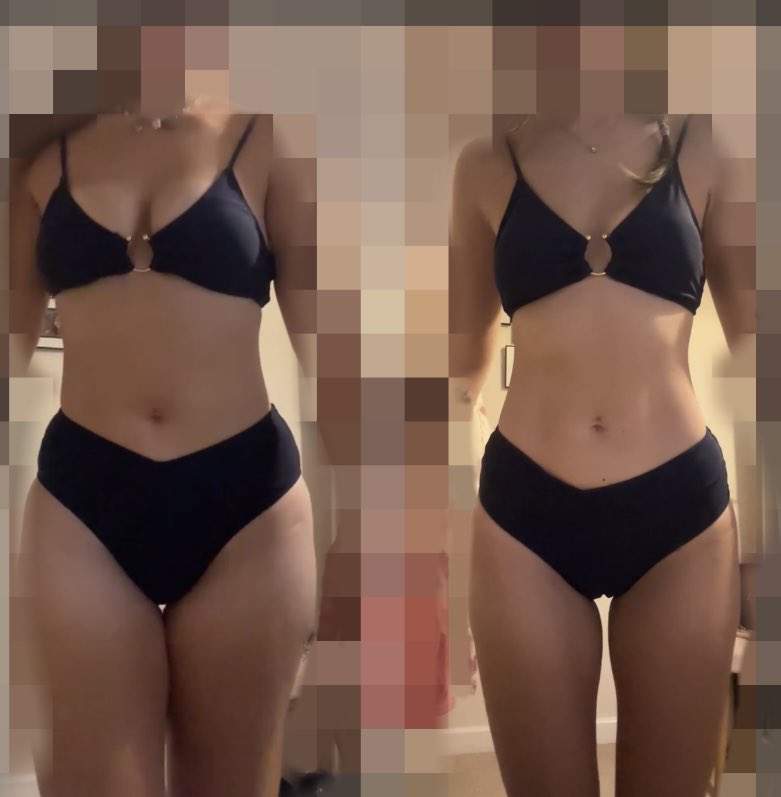 KcalsLess's tweet image. Same bikini sept vs Nov