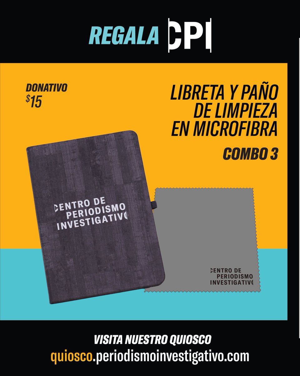 cpipr's tweet image. Visita nuestro quiosco y elige entre combos de artículos exclusivos del CPI. Regala mientras donas y aprovecha hoy, que tu donativo cuenta DOBLE. Cada aportación impulsa investigaciones, litigios y proyectos que defienden el acceso a la información en PR. ow.ly/kfCa50Xylny