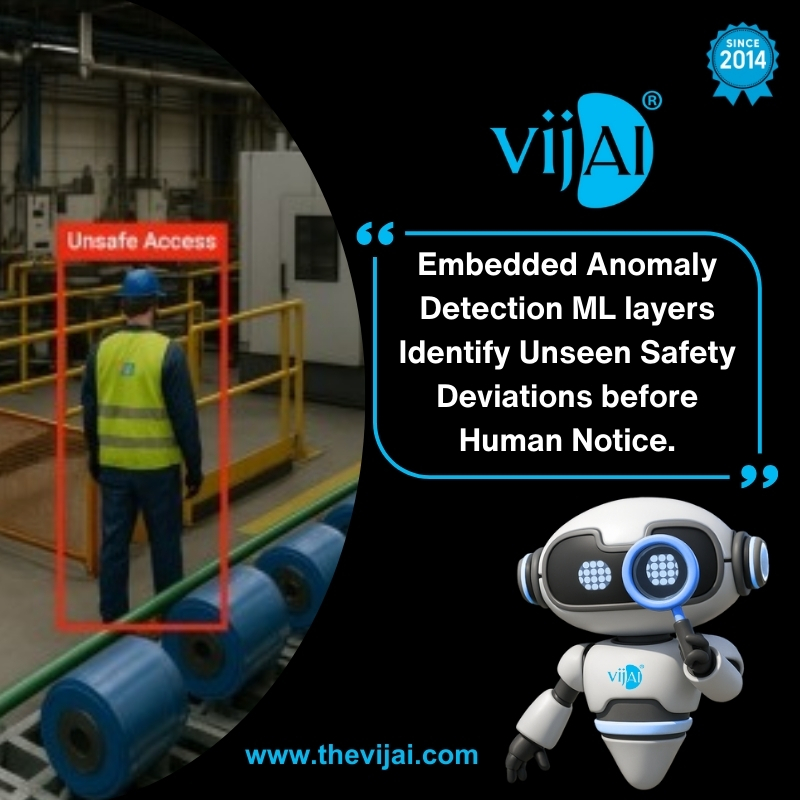 TheGroupVB's tweet image. VijAI’s Embedded Anomaly Detection catches safety risks before they’re visible using ML layers to spot unseen deviations, alert teams instantly.
Smarter detection. Safer workplaces.
thevijai.com
#VijAI #VBGroup #AnomalyDetection #IndustrialAI #SafetyTech #SafetyFirst