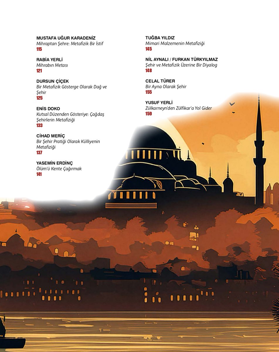 Düşünen Şehir’in "Şehir ve Metafizik" dosya konulu 23. sayısı yayında. Derginin dijitaline bağlantı üzerinden ulaşabilirsiniz. Basılı hali ise çok yakında.. Keyifli okumalar dileriz.

kayseri.bel.tr/uploads/edergi…