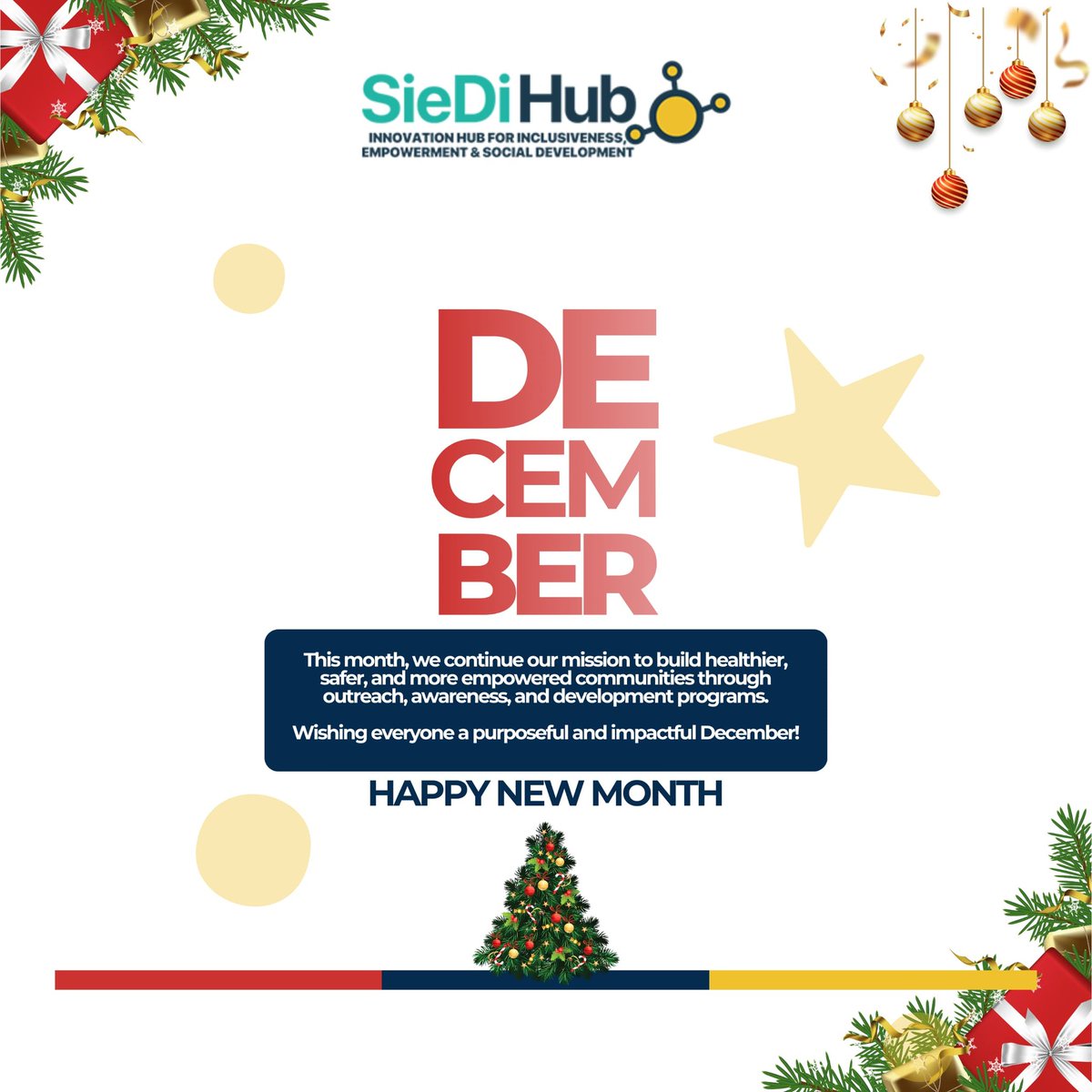 siedihub's tweet image. Happy New Month.
This December, we continue building safer and more empowered communities.
#SieDiHub #CommunityDevelopment