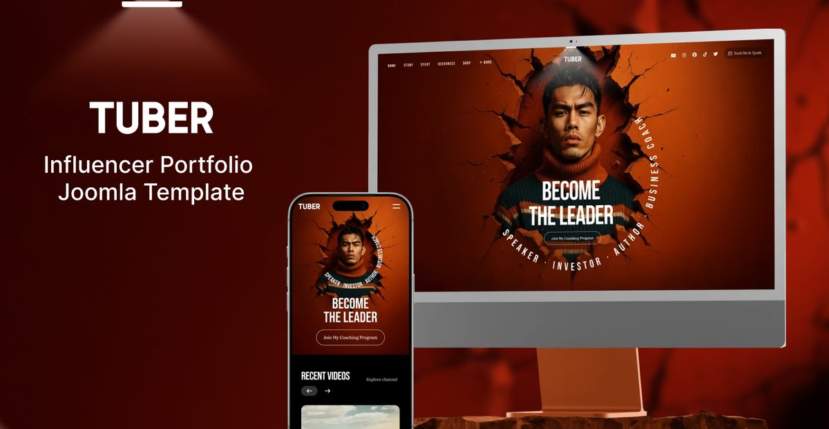 joomshaper's tweet image. 🚀 Cyber Monday just leveled up!

Introducing 𝗧𝘂𝗯𝗲𝗿, the brand new Joomla template built for public speakers, life coaches, trainers, and influencers who want their personal brand to shine brighter than ever.

From a bold homepage to standout Podcast, Course, Video, and…