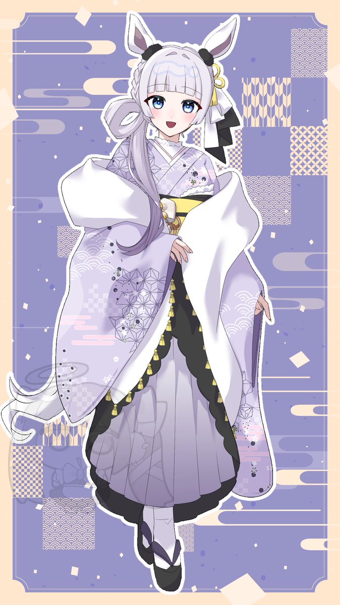 今回のお正月簡易立ち絵サンプルモデルは紫夜りおんさんに担当して