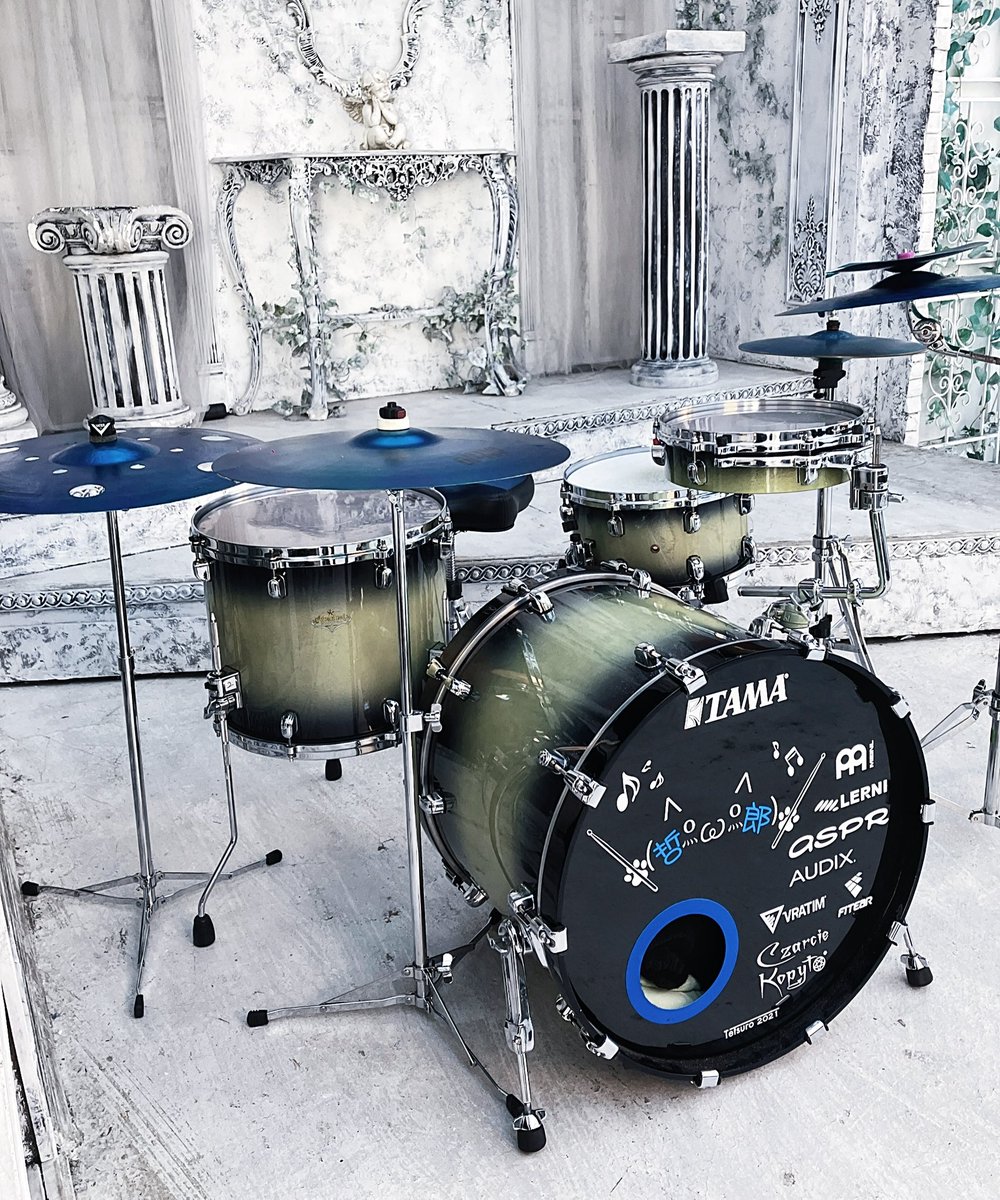 tetsuro_drum's tweet photo. 撮影終了🥁📸
#TAMA #MEINL #LERNI #ASPR
#CzarcieKopyto #Fitear #AUDIX #VRATIM https://t.co/m0koQ2aSIC