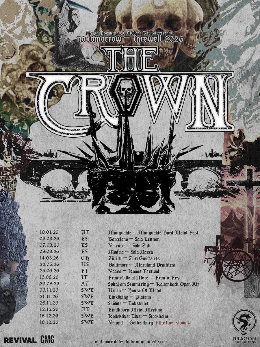 After 35 years of creativity and Death Metal mayhem – the time has come to bring <a href="/thecrownsweden/">thecrownofficial</a>’s journey to an end.