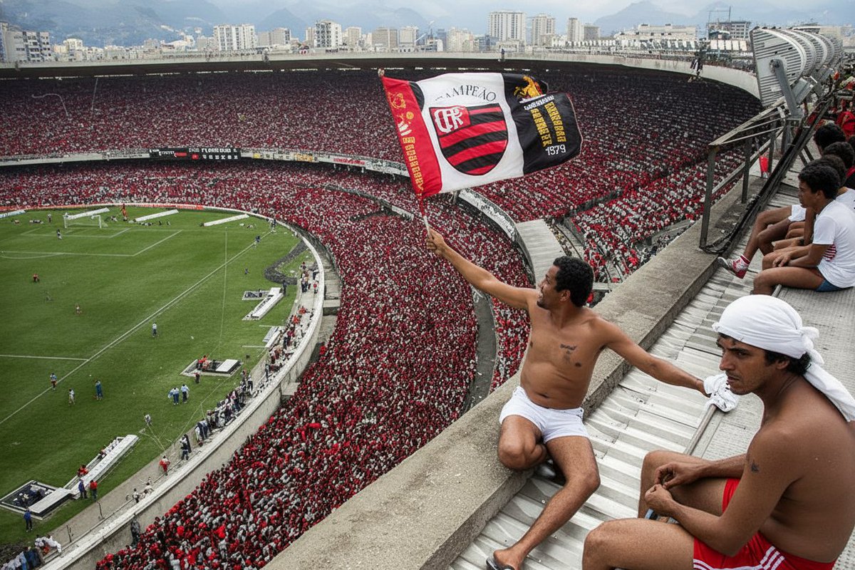 A imagem mais bela que eu ja colori, torcedores rubro-negros na Marquise do Maracanã, ajude meu Trabalho retuitando e principalmente me seguindo