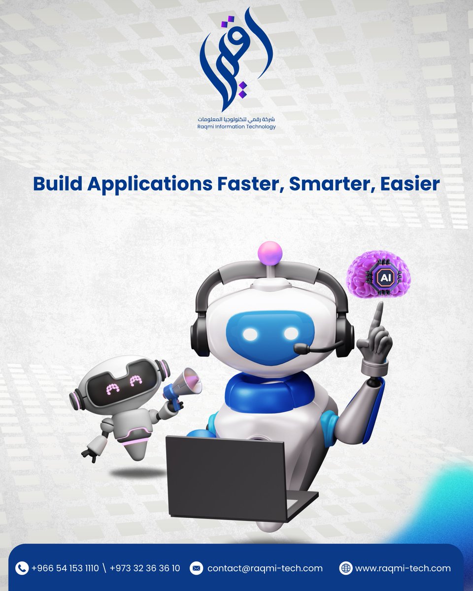 RaqmiTech's tweet image. 💡 Build Applications Faster, Smarter, Easier
With Raqmi Tech’s Low-Code / No-Code platforms, develop powerful applications quickly — without heavy programming.
🌐 raqmi-tech.com
📞 +966 54 153 1110
📞 +973 32 36 36 10
📧 contact@raqmi-tech.com
#LowCode #NoCode