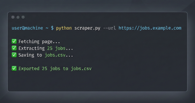 arsh_goyal's tweet image. What it generated:

- BeautifulSoup + requests setup
- argparse for CLI flags
- Clean data extraction with fallbacks
- CSV export with proper encoding
- Rate limiting built in
- Colored terminal output

Ran python scraper.py --url &amp;lt;link&amp;gt; → worked first try.