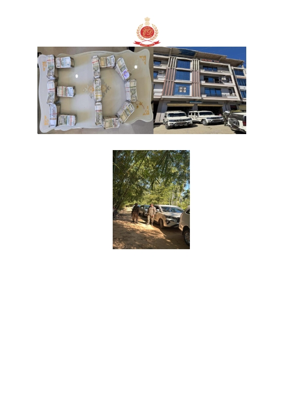 dir_ed's tweet image. प्रवर्तन निदेशालय (ईडी), आइजोल उप क्षेत्रीय कार्यालय ने मिजोरम में आइजोल और चंफाई, असम में श्रीभूमि (करीमगंज) और गुजरात में अहमदाबाद में विभिन्न स्थानों पर धन शोधन निवारण अधिनियम (पीएमएलए), 2002 के प्रावधानों के तहत 27.11.2025 को तलाशी अभियान चलाया है। तलाशी कार्यवाही के दौरान,…