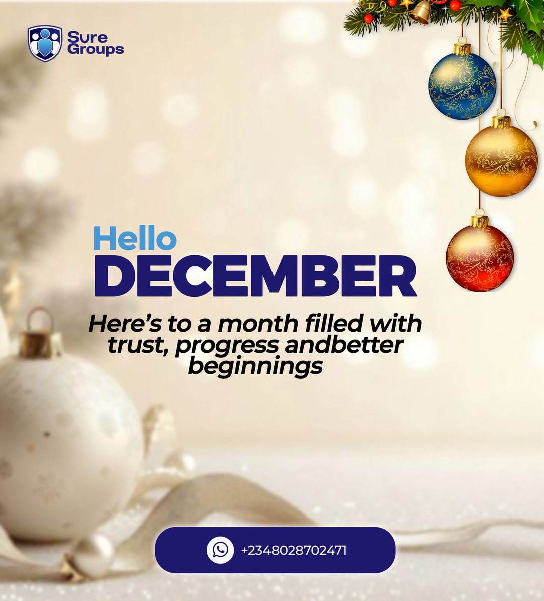 SureGroups_ai's tweet photo. Hello December 💙
A new month to build trust, strengthen your group, and enjoy gentle wins with SureGroups

#suregroups #hellodecember #decembervibes💃💃 #newmonthgrace #freshstart #betterbeginnings #communitygrowth https://t.co/F3yFjZwmVQ