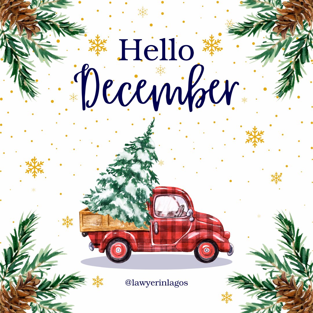 LawyerInLagos's tweet image. Happy New Month 🌟

December is here , a month of clarity, clean wrap-ups and intentional decisions.

Let’s finish well. ✨

#lawyerinlagos #syntaxlp