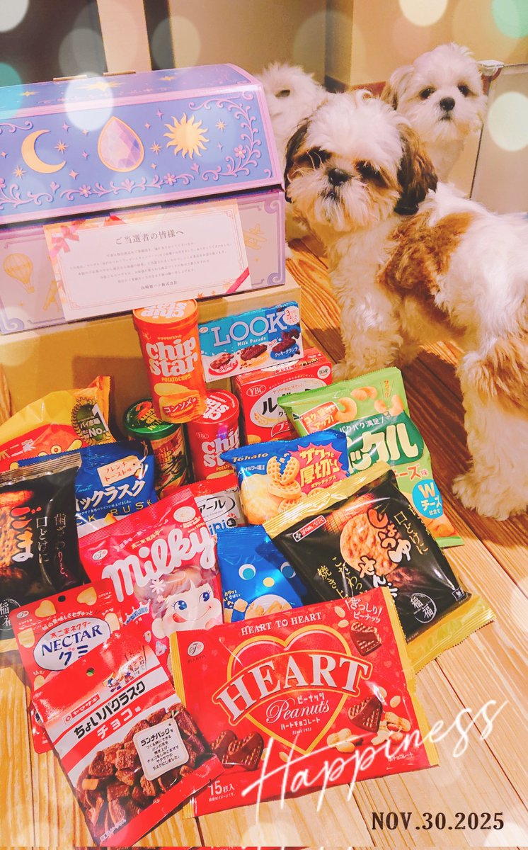 仕事から帰ってきたら大きなお届け物……山崎だぁああああ❤️💕
いつも当選ありがとうございます👵✨家族で仲良くいただきます🥰
みそびびも「なんだなんだ？」とクンクンしにきてた笑笑
#ヤマザキ
#2025秋のわくわくプレゼント