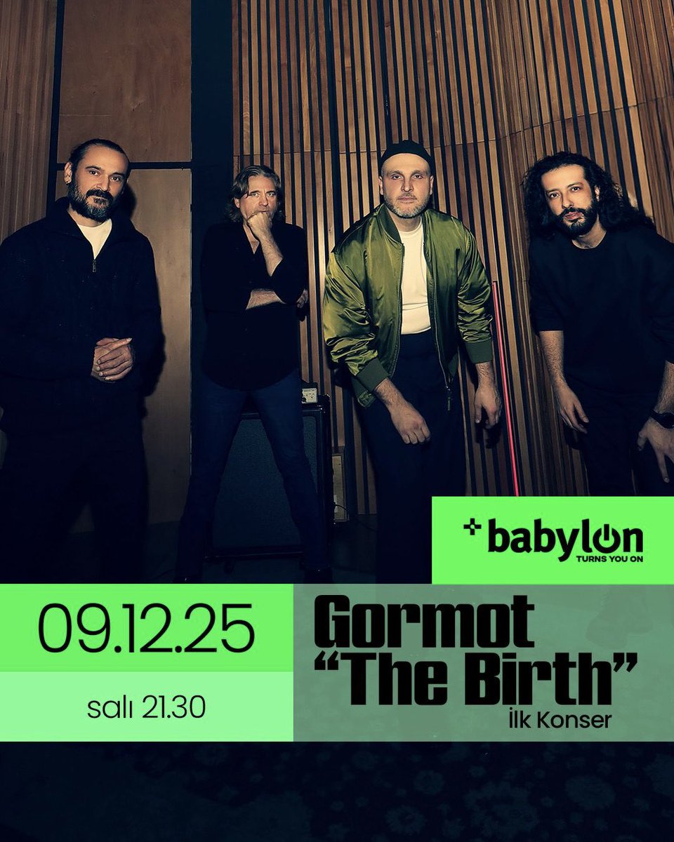 Karadeniz halk müziğini rock müzikle progresif bir tavırda oldukça iddialı şekilde harmanlayan yeni grup 𝗚𝗼𝗿𝗺𝗼𝘁, 9 Aralık’ta 𝗕𝗮𝗯𝘆𝗹𝗼𝗻 sahnesinde 𝗧𝗵𝗲 𝗕𝗶𝗿𝘁𝗵 adlı çıkış albümlerinin lansman konseriyle seyirci karşısına çıkıyor!
-
Eğer grubu daha önce hiç