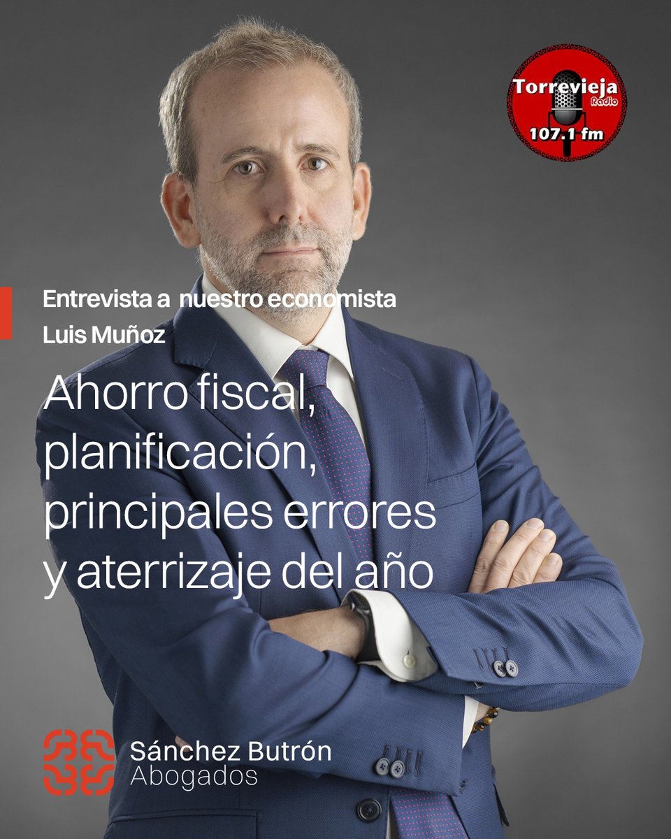 Planificación fiscal, impuestos clave,  reducir la carga fiscal,  errores al cierre del ejercicio, impacto de Veri*Factu… Luis Muñoz nos lo cuenta en nuestro espacio de <a href="/TorreviejaRad/">Torrevieja Radio</a> “Con la Ley en la Mano”.

🔈Puedes escucharlo aquí:
torreviejaradio.com/?p=53510