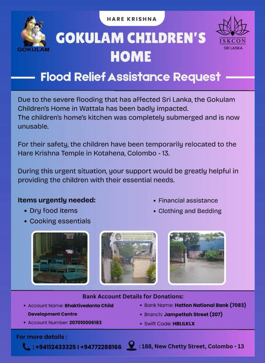 A children’s home in wattala that needs your help. Contact numbers included.