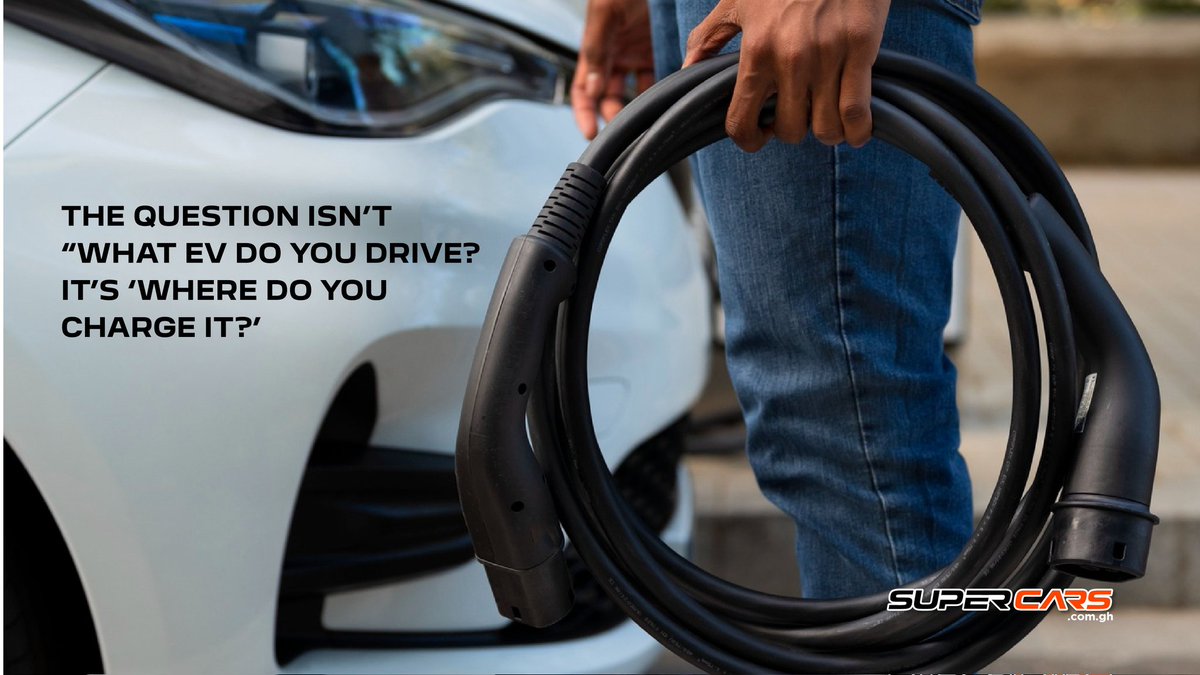 supercars_gh's tweet image. The question isn&apos;t &quot;What EV do you drive?&quot; anymore—it&apos;s &quot;Where do you charge it when you&apos;re not home?&quot; Ghana&apos;s infrastructure reality makes electric mobility less about technology and more about hoping your battery lasts until you reach your garage. #EVInfrastructure #Accra