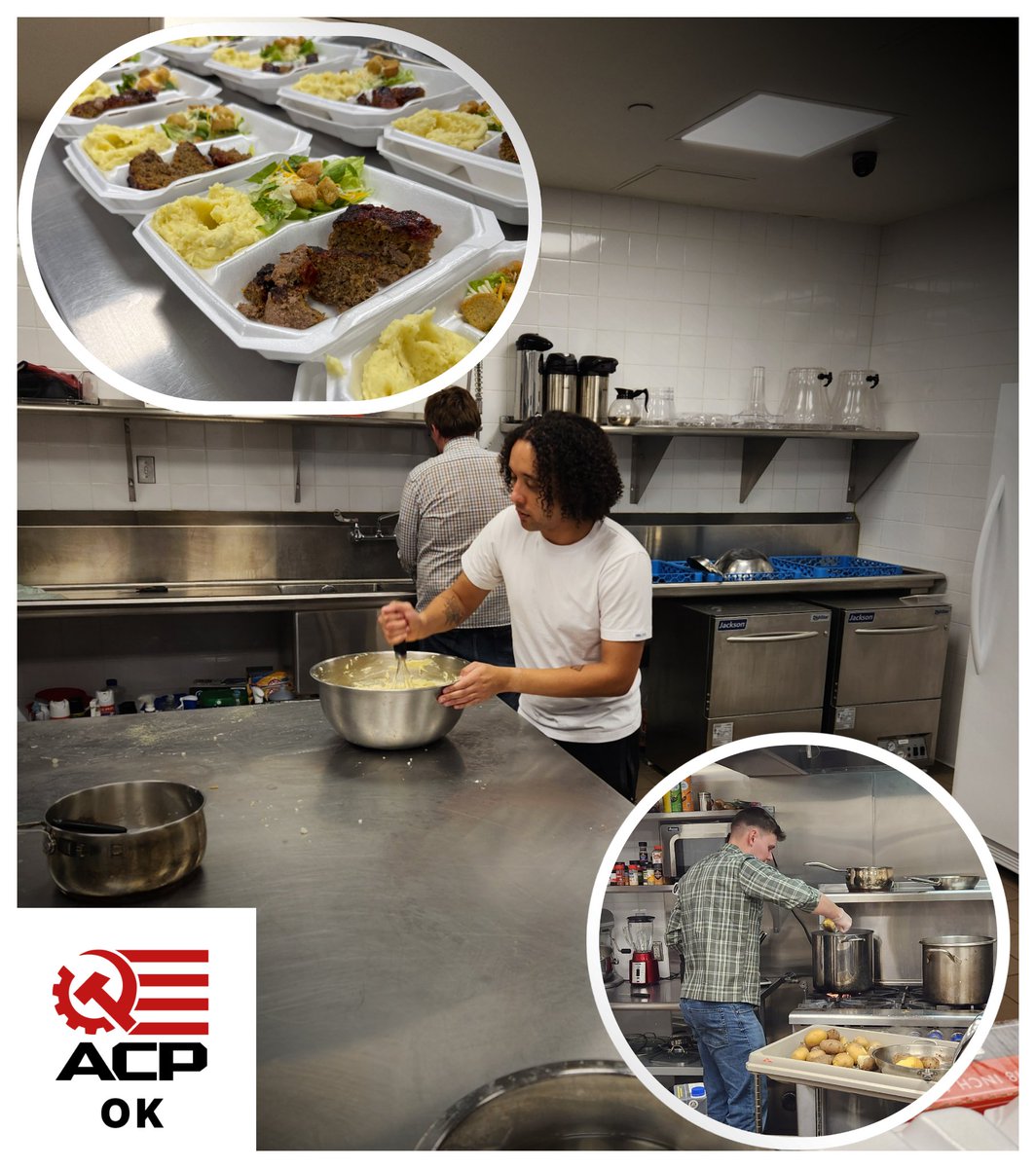 ACP__OK's tweet photo. This Thanksgiving, members of ACP Oklahoma celebrated the holiday by giving thanks through cooking and preparing meals for vulnerable families, with those they served expressing their appreciation. https://t.co/6b1ApPJdQT