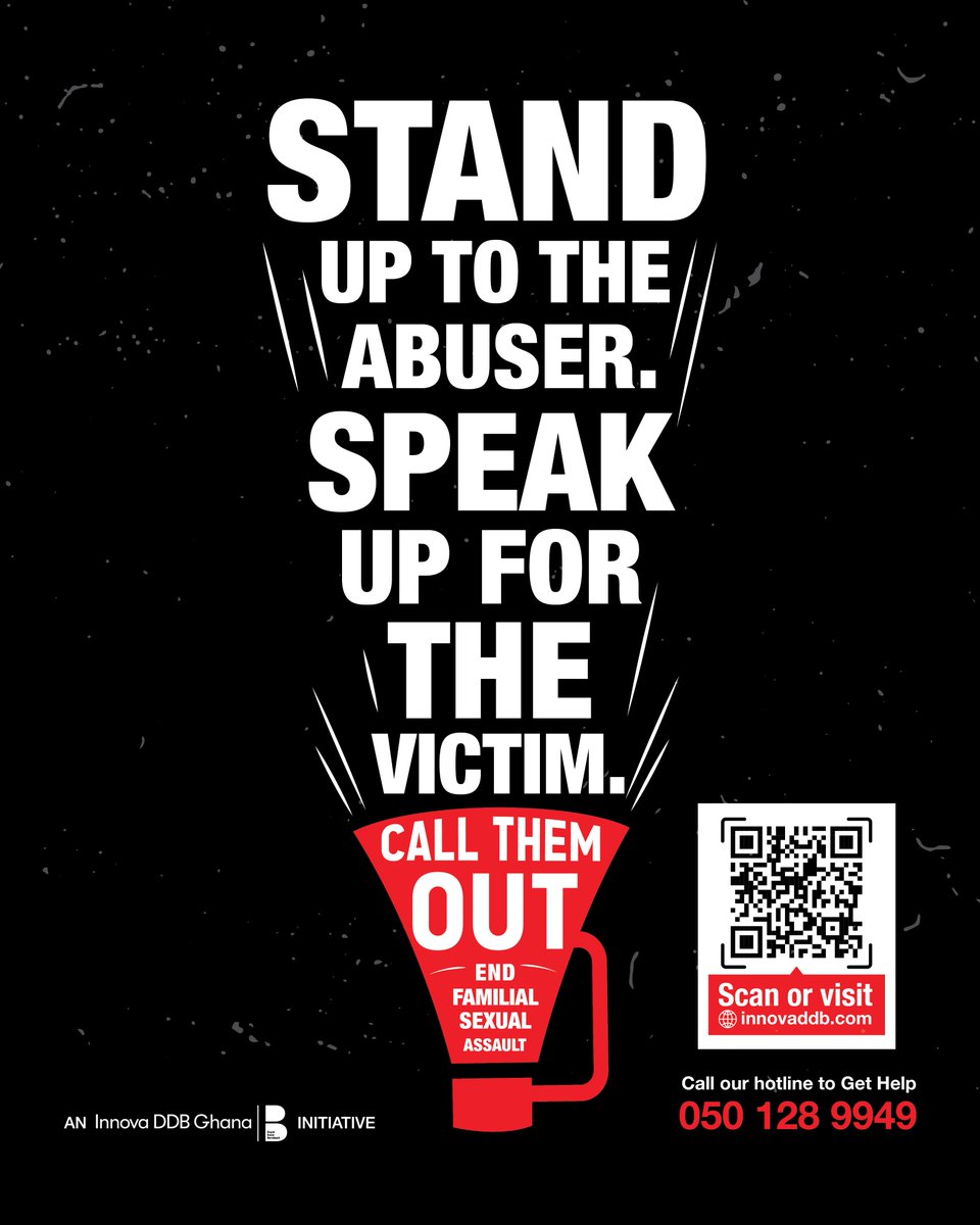 We say “don’t disgrace the family.” But what’s more disgraceful than protecting an abuser? If you see it, if you hear it, don’t stay silent. Call them out.

#CallThemOut #InnovaDDBGhana