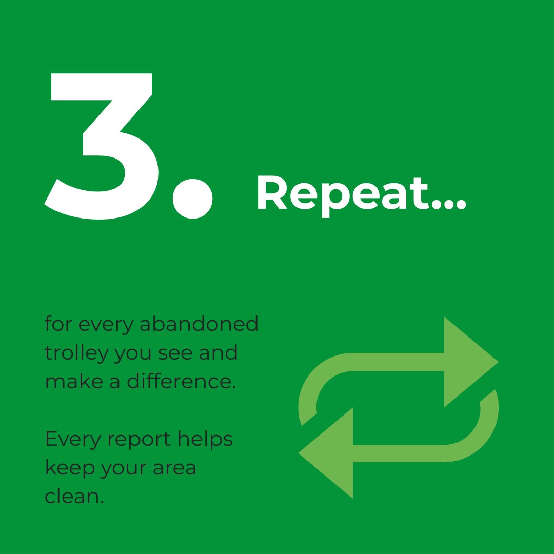 Trolleywise's tweet image. It takes less than 30 seconds to make a difference. Download the app and start reporting today. 🔁 #TrolleyWiseApp