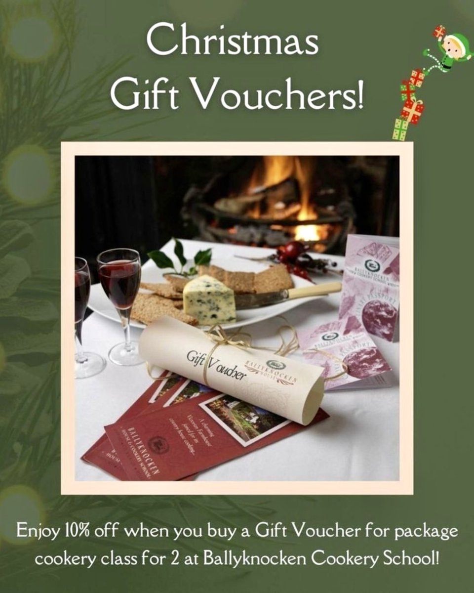 Cfulvio's tweet image. Enjoy 10% off when you buy a gift voucher for a Cookery Class for 2 at Ballyknocken Cookery School. 

Book now at ballyknocken.ie/product/black-…

#CookingClass #BlackFridayOffer #ad
