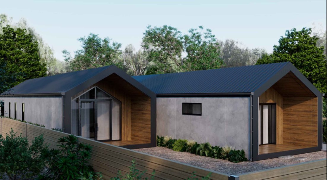 A custom 2-bed Windsor on Thurin Ave., Altadena, is a full-circle moment for the homeowner, returning to a home lost in the wildfires.

Our team re-designed the 1-bed and studio Windsor layout to create a modern home with two distinct gabled volumes, generous glazing, and a