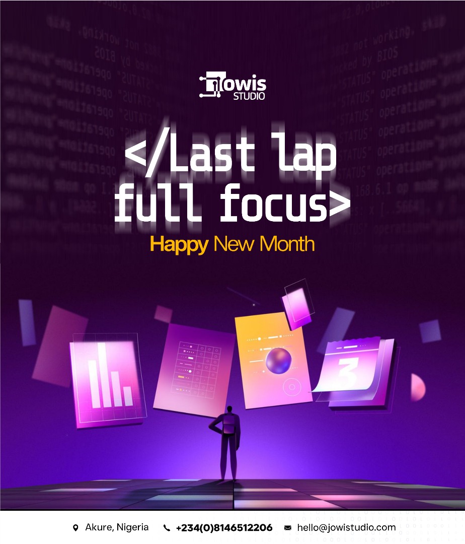 Jowis_studio's tweet photo. Happy New Month from Jowis Studio! 
</Last lap full focus> 
As we step into a new month, we are locking in, leveling up, and creating with more intention.
Here’s to progress, growth, and achieving every goal set before us. https://t.co/fo0I1NgnG5