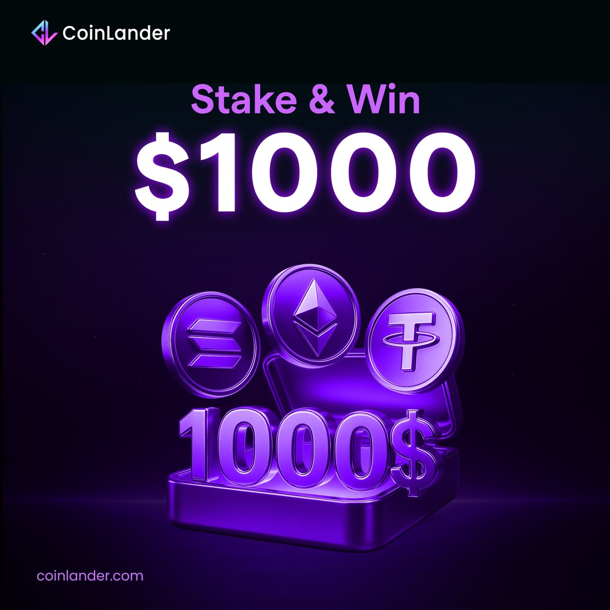 CoinLander's Staking Campaign is LIVE🎁

We're celebrating the season of giving with $1,000 in prizes. "Tis the season to Stake, Share, and Win!

Complete all tasks on TaskOn to secure your entry! 
👉 taskon.xyz/quest/909950512

Stake now and Enter to Win $1,000!

#CoinLander #RWAFi