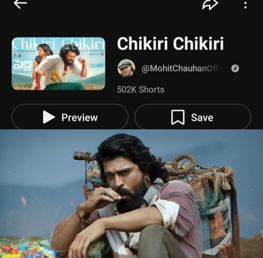 TweetRamCharan's tweet image. The Telugu Version of #ChikiriChikiri Now has 5️⃣0️⃣0️⃣K+ Shorts in a Span of just 24 Days on @YouTube 🥁🥁🔥🔥

This is Some Unusual Hysteria Brewed up by @AlwaysRamCharan &amp;amp; @arrahman which is just getting started now.

The Fever of #PEDDI before four months of it&apos;s release 🌪️