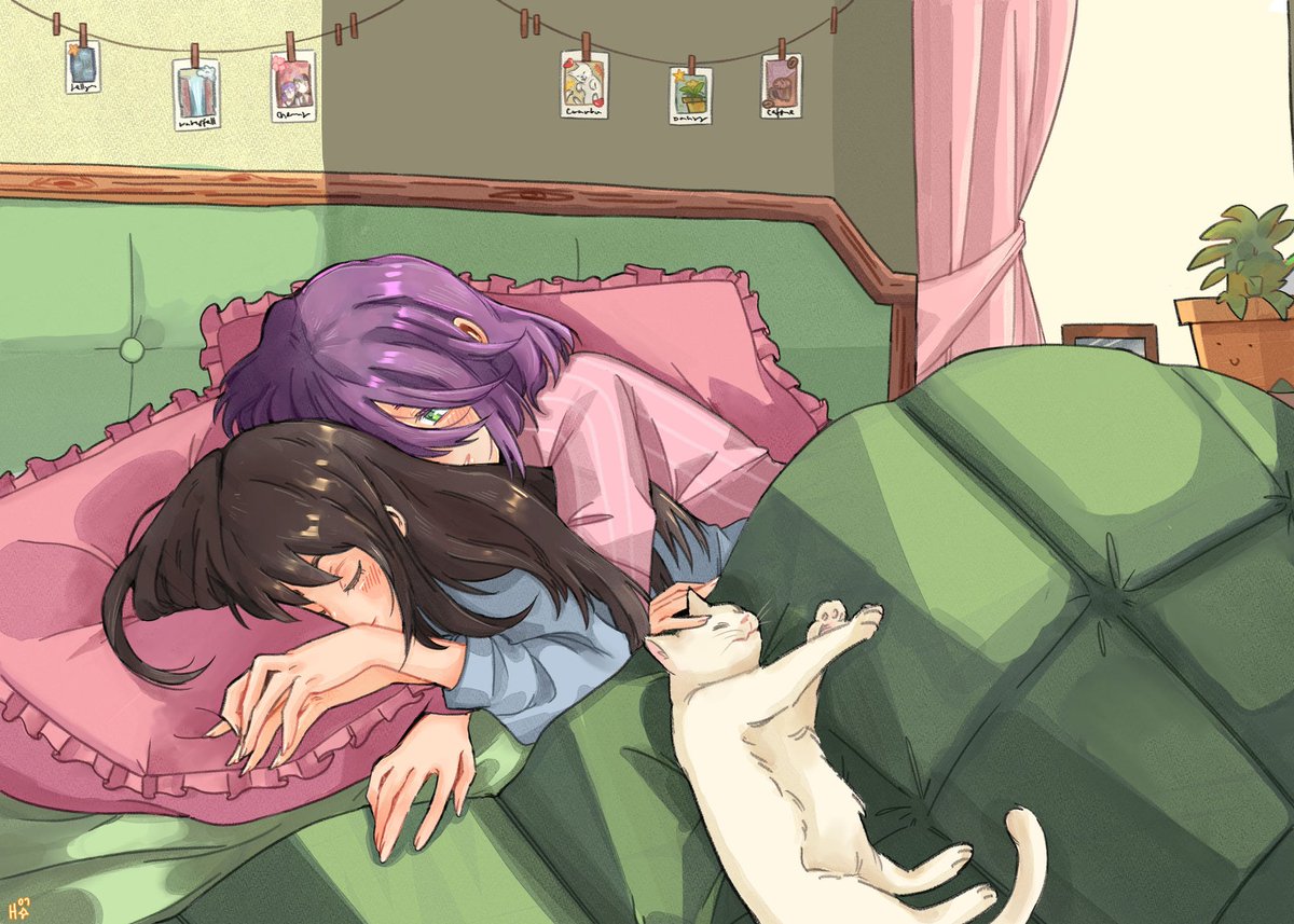 "Morning Light"
[I also added the version without the dynamic lighting]

Bonus! Extra cat doodle in the comments.

[Thank you so much for all the love for my art progress! I didn't think it would get so much so I appreciate it! 🙇‍♂️]

#asareze #asamitaka #reze