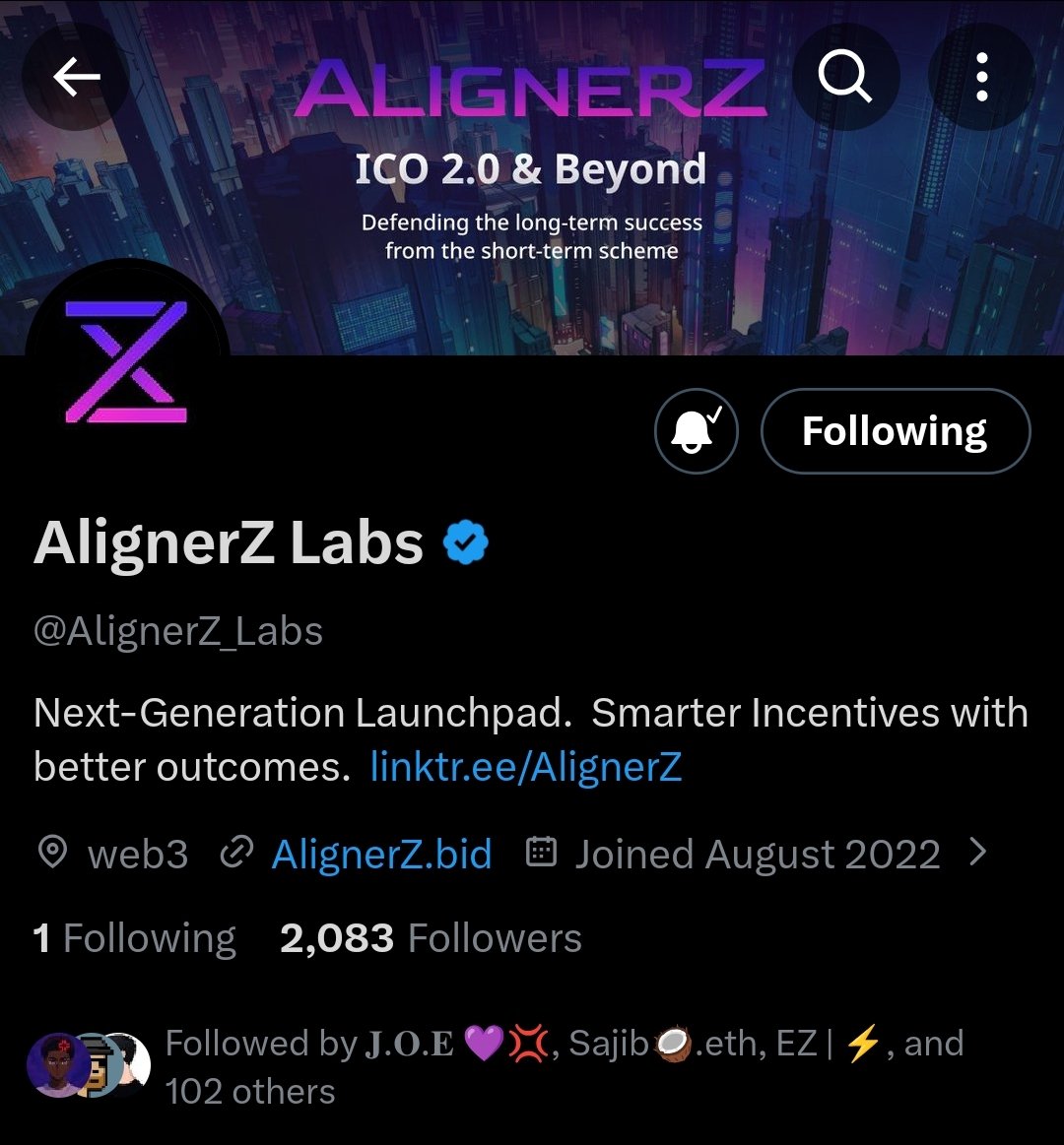 Amdangerousone's tweet photo. In just 24 to 48 hours,  @Alignerz_ new X handle has gained nearly 2k followers.

I believe the growth is still a bit slow because it hasn’t been added to the campaign profile on wallchain yet.

With only 11 days left on the countdown, the project will definitely attract more traffic in the coming days.

Follow the new account here @AlignerZ_Labs