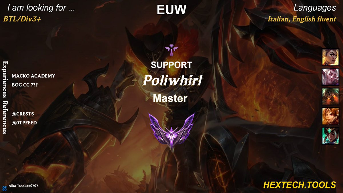 Poliwhirl04's tweet image. After the experience in Breeze of Glory I'm LFT, I think I improved a lot and I feel ready to compete.

✉️Discord: poliwhirlholdingeverstone 
📎References: @Crest5_ @0tpFeed 
❤️ &amp;amp; 🔄 appreciated!