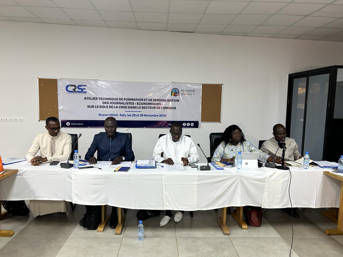 IDEACONSULTInt's tweet image. Atelier technique de formation et de sensibilisation des journalistes « économiques » sur le rôle de la CRSE dans le secteur de l’énergie
Saly - Sénégal | Novembre 2025

#IDEACONSULTInternational#SACI #CRSE #MCASénégal #COJES #MCC #Tunisie #Sénégal #GroupeSTUDI