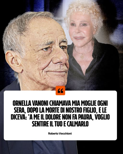 pierpi13's tweet image. "Ornella Vanoni chiamava mia moglie ogni sera, dopo la morte di nostro figlio, e le diceva: 'A me il dolore non fa paura, voglio sentire il tuo e calmarlo"
Roberto Vecchioni e il ricordo di Ornella Vanoni.