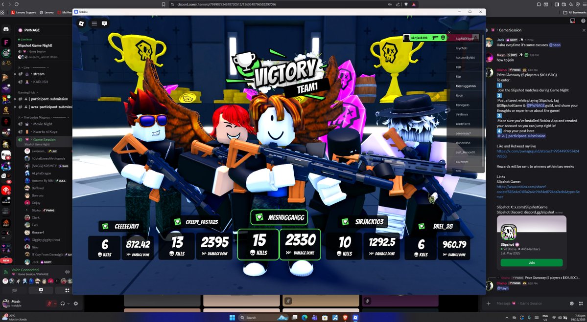 Meshweb3's tweet image. 🔥@SlipshotGame gamenight with @PWNAGEguild went crazy 😤🔥
Packed lobbies, nonstop action  what a night!