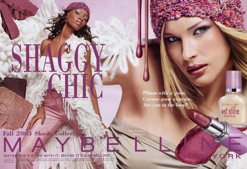 pinkglitterie's tweet image. 2000s Maybelline make up ads