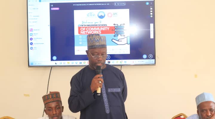 Dr. Auwal Tata of Bayero University Kano spoke on data access and affordable community networks at the opening of the 5th Nigerian School of Community Networks, which trains participants to build and manage networks that empower local communities..<a href="/YZYau/">Yunusa Ya'u</a>