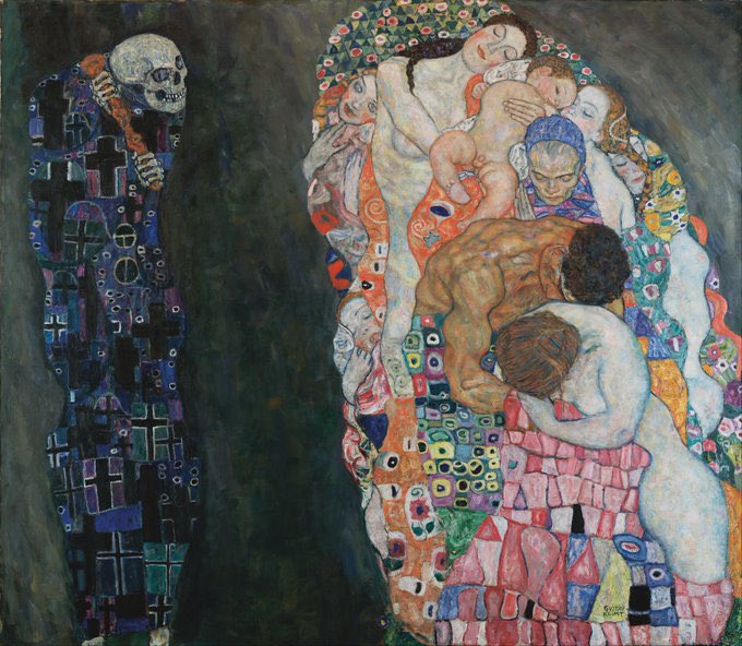 AcademiaAesthe1's tweet image. Gustav Klimt, Death and Life, 1908