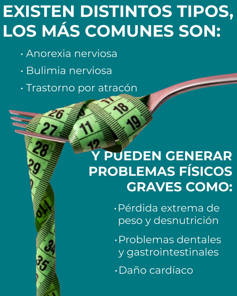 fundacionup's tweet photo. 💚 Los Trastornos de la Conducta Alimentaria afectan tanto a la salud física como mental.

💬 Reconocer los signos de los Trastornos de la Conducta Alimentaria a tiempo puede marcar la diferencia.

➡️ Desliza y entérate de todo. https://t.co/2RBvyNY6lK