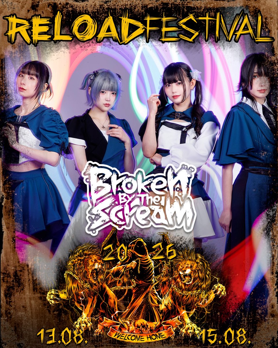 gekirock's tweet photo. Broken By The Scream、ドイツの野外ロック/メタル・フェス"Reload Festival 2026"出演決定! https://t.co/kY8a20hYK9
#BrokenByTheScream
#BBTS
#ReloadFestival
#Reload2026 https://t.co/cgvEQPEg4e