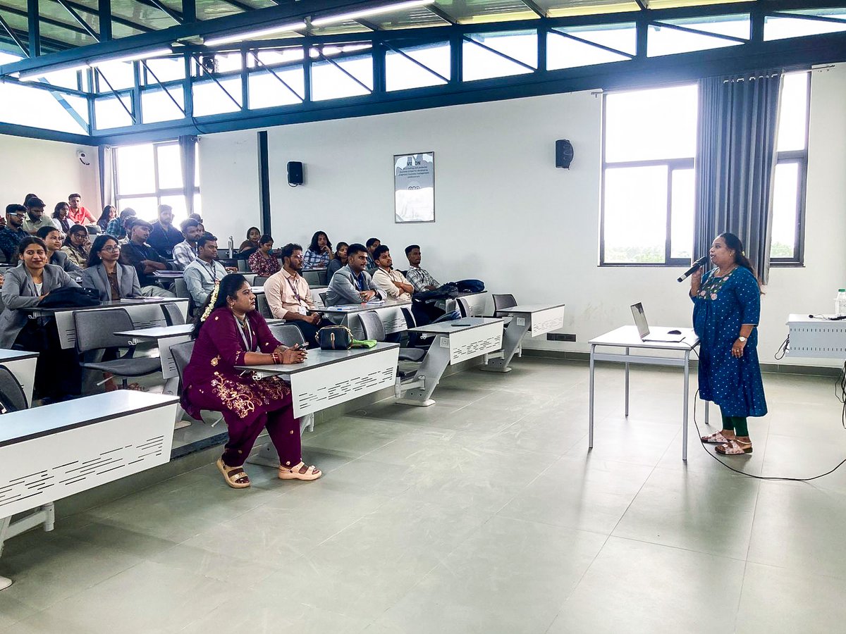 nsbindia's tweet image. On 17 Oct 2025, NSB Bangalore hosted a Guest Lecture by Ms. Kavitha Lakshminarayan on “Strategic HRM.” MBA students gained key insights on aligning people, performance and business goals shaping them into future-ready professionals.
#NSB #NSBBangalore #GuestLecture #SHRM