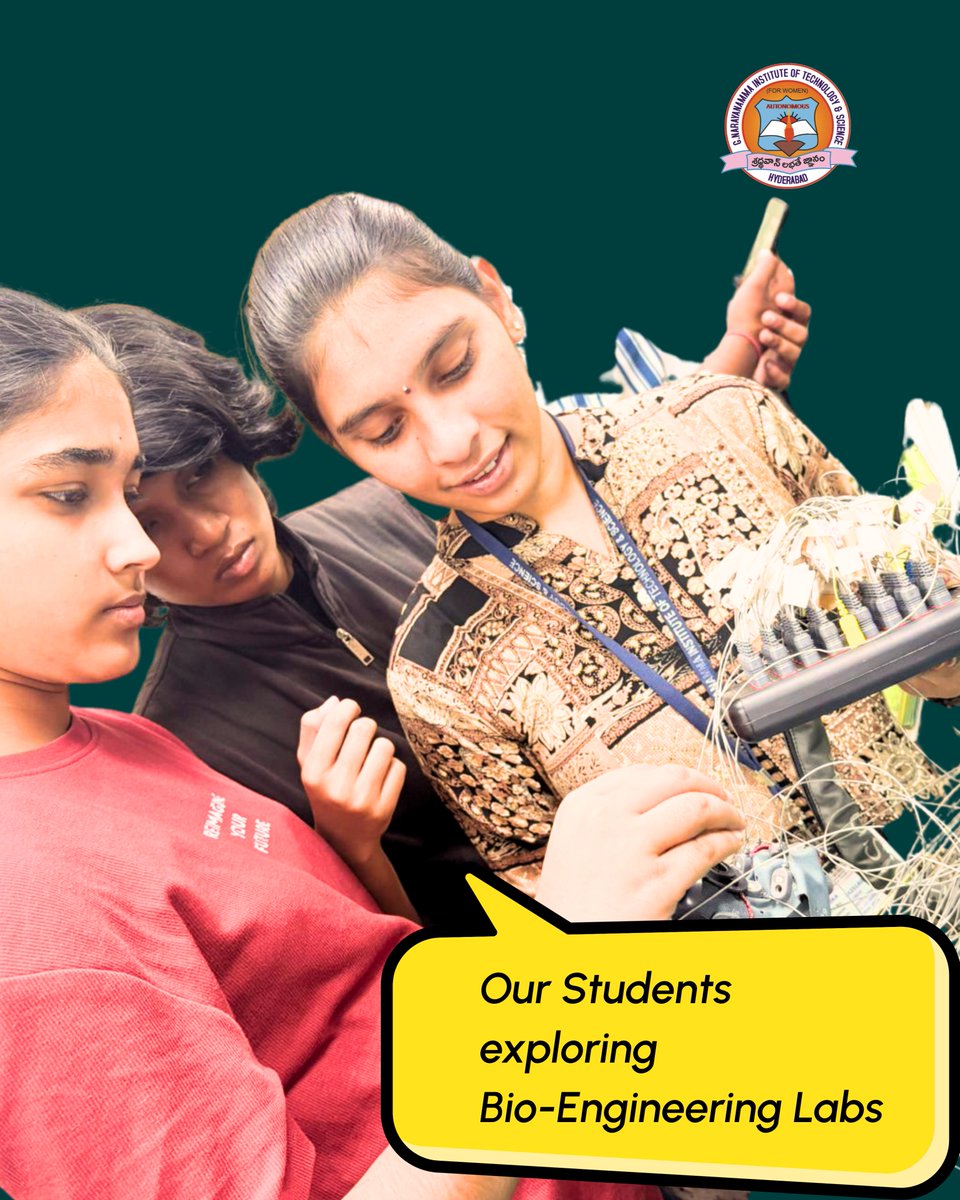 Gnits_Hyd's tweet image. The CSE Department at GNITS stepped into the world where technology meets medicine, visiting the Biomedical Engineering Department at IITH under the PALS initiative. 

#BiomedicalEngineering #HealthTech #DigitalHealth #TechInnovation