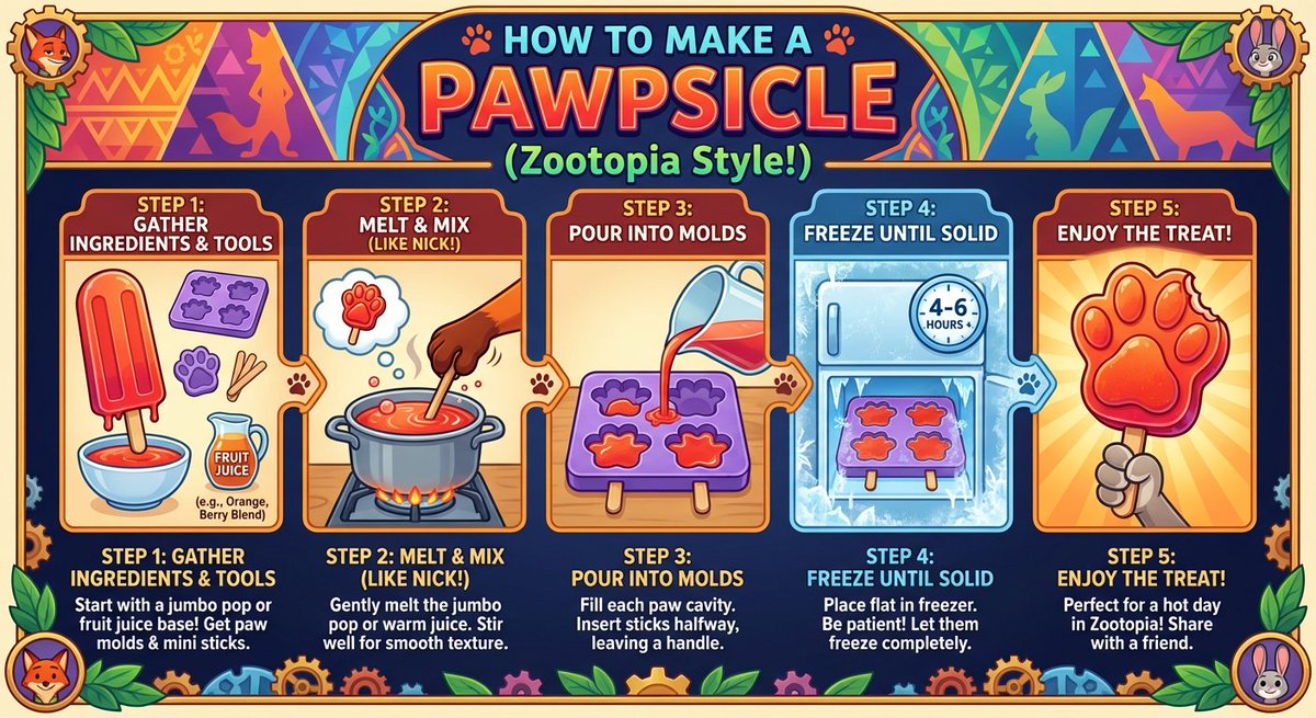 LemonAI_cc's tweet photo. Lemon AI must have watched Zootopia 47 times to steal Nick's entire business model for selling pawpsicles. 🍦🦊
Make infographics with Lemon AI today: https://t.co/npYhhQitxv

#Zootopia #Zootopia2 #Disney #imageGeneration #nanobanana https://t.co/9BGPg2HQ1q