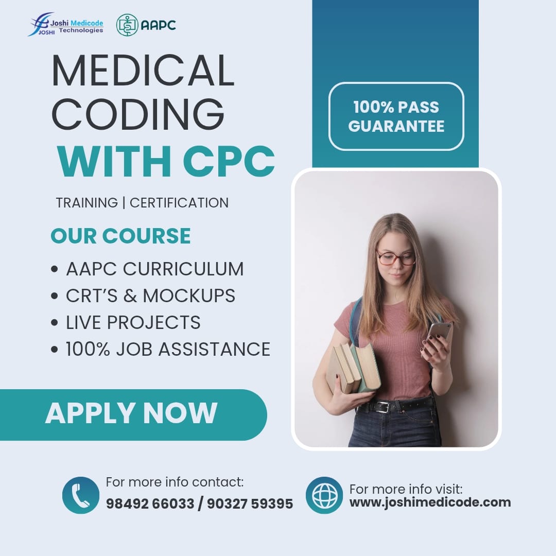 joshimedicode's tweet image. Become a professional certified Medical Coder with Joshimedicode Technologies and unlock global career opportunities in healthcare!
Expert training, real-time practice &amp;amp; certification support to help you succeed!

#MedicalCoding #CertifiedMedicalCoder #JoshiMedicodeTechnologies…