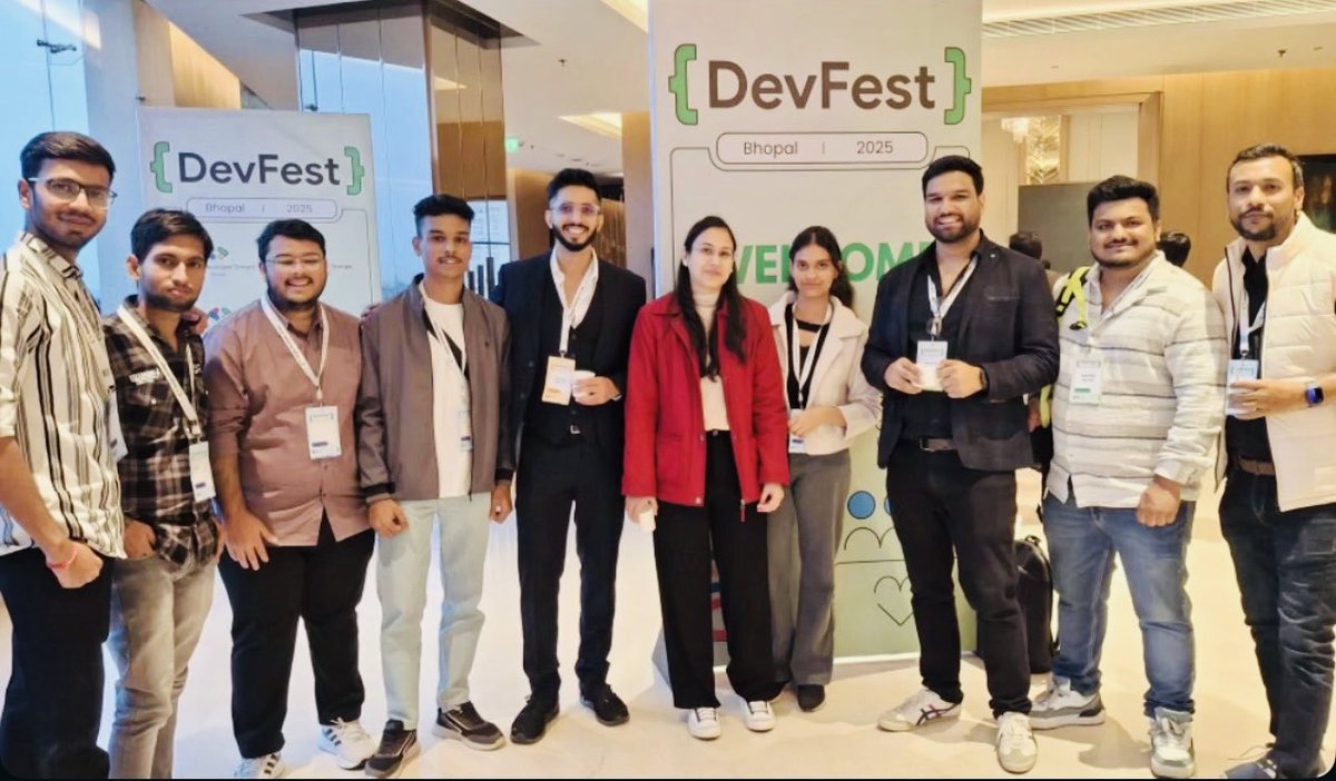 #DevFestBhopal2025 #GDGBhopal #AI #TechCommunity #Innovation #GoogleDevelopers ⁦<a href="/ethicaladitya/">Aditya Shah | Organizing WordCamp Bhopal</a>⁩ ⁦<a href="/kripeshadwani/">Kripesh Adwani</a>⁩ ⁦<a href="/mayur_lyf/">Mayur Rathi</a>⁩