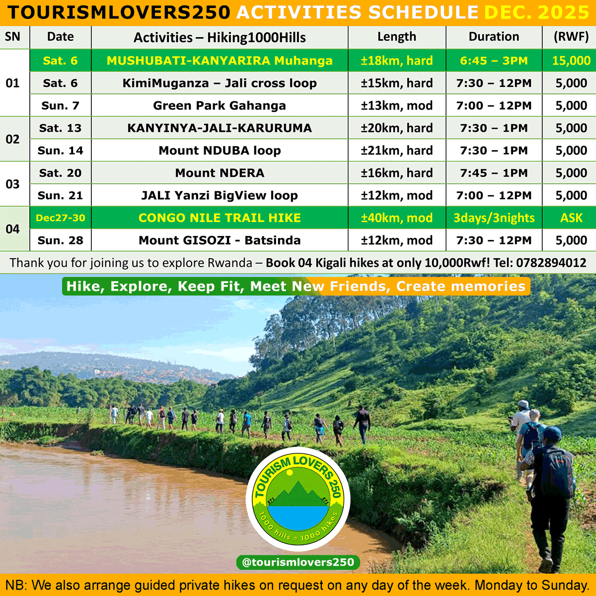 guy_mouofo's tweet photo. Visiting #Rwanda this December?
Join us #hikinginrwanda 🇷🇼☀️🥾💚🤩🥳✌🏼
Reservations 👉🏼 https://t.co/75aI8wmA92 https://t.co/YSmxr3fXnc