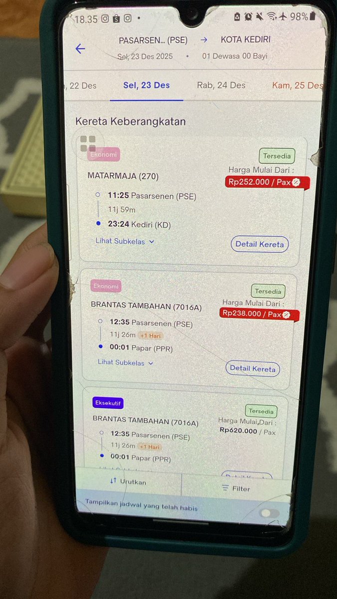 queenphysics_'s tweet photo. Min, Brantas tambahan dari pse ke ppr tgl 23 Desember dapet rangakaian apa??? @KAI121 https://t.co/774KSlZyZf