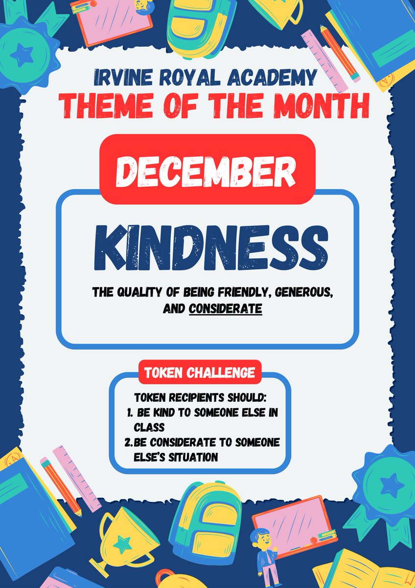 MissG_DHT's tweet photo. As we enter the final month of the year we have a new theme...kind words can be easy to speak, but their echoes are endless 🩷 @IrvineRoyalAcad #believeinbetter #themeofthemonth https://t.co/4x76mzL3s8