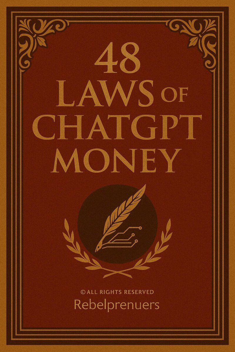 reachvaldo's tweet photo. You don’t have the 48 Laws of ChatGPT Money?

like + reply “48” and I’ll DM it to you for FREE. https://t.co/zDxP103nn1